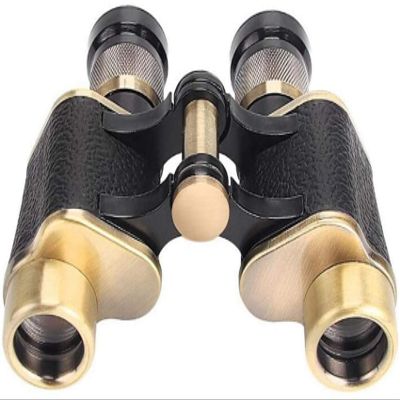 All Metal Bronze 624 Binoculars, Shimmer Visual Coordinate Compact Ranging Folding Portable Telescope Non-