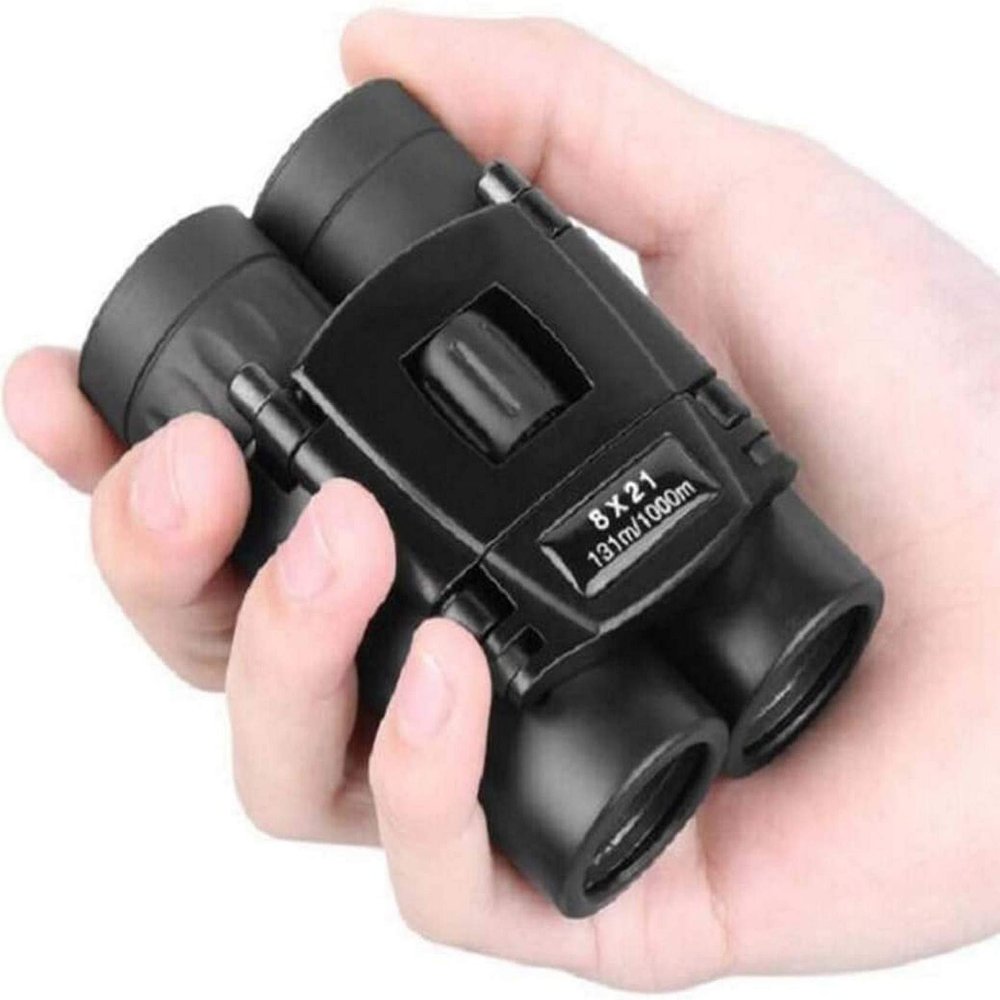821 Roof Prism Binoculars, HDCoated Folding and Portable Binoculars Pocket Light Concert Ball Game- with Bac
