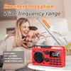 Portable Radio AM FM 1500mAh Rechargeable with Best Reception, Transistor shortwave Radio Wireless Bluetooth Speaker, with Large LCD Screen, Support TF Card U Disk, Earphone, Sleep Timer (Red) view 4