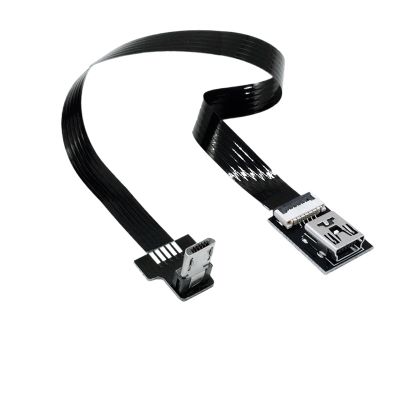 Treayes FPC USB Female to m;ic/ro USB B Male Data Cable Adapter Converter Data Cable 5cm 10cm 20cm 50cm 100cm(0.05M,V8DO-V3F)