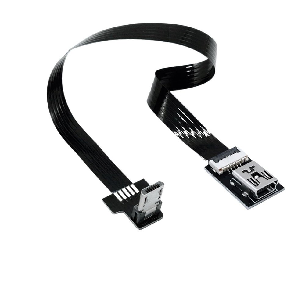 Treayes FPC USB Female to m;ic/ro USB B Male Data Cable Adapter Converter Data Cable 5cm 10cm 20cm 50cm 100cm(0.05M,V8DO-V3F)