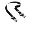 Treayes FPC USB Female to m;ic/ro USB B Male Data Cable Adapter Converter Data Cable 5cm 10cm 20cm 50cm 100cm(0.05M,V8DO-V3F) view 2