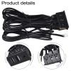 Dual USB AUX Socket Extension Cable Interface Panel Mount Adapter 145cm Dashboard Flush Mount Port for Car Boat Motor Vehicle view 4