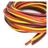 Tricolor Wire 16-18-20-22-24-26-28-30 Gauge Silicone Brown/Orange/Yellow Stranded Tinned Copper Hookup Wire Kit DIY(10M PER Color_26 AWG) view 3