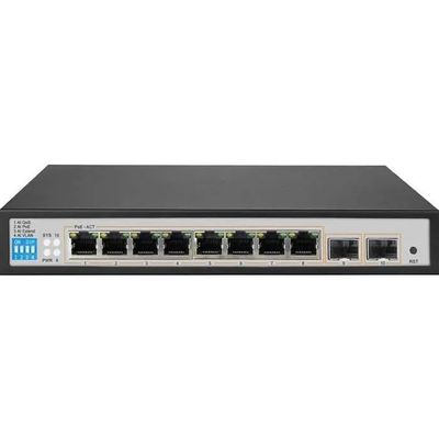 POE-0802G-M 10-Port Gigabit L2 Managed PoE Switch with 8 PoE Ports, 2 Gigabit SFP Uplinks, 96W PoE Budget, AI VLAN/Extend/QoS/PoE, IEEE 802.3af/at, Advanced Security & VLAN, Web GUI & CLI
