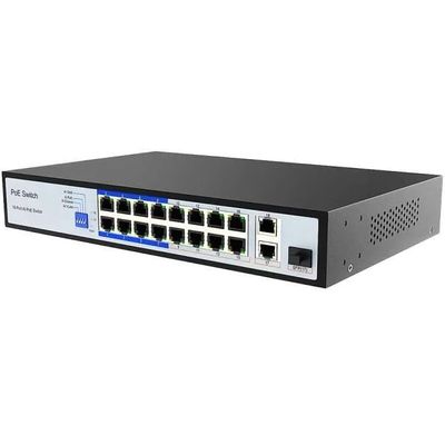 POE-1602G 16-Port 10/100Mbps AI PoE Switch with 1 Gigabit Combo Port & 1 Gigabit Uplink, AI Extend up to 250m, AI VLAN, AI QoS, and AI PoE Intelligent Power Management