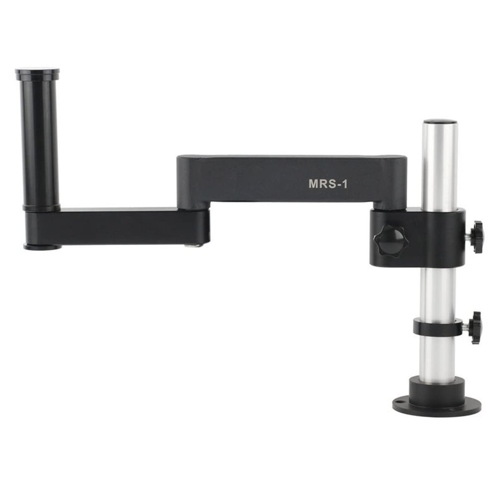 LJSM Lab Microscope Slides Adjustable Articulating Pillar Bracket 76mm Stereo Microscopio Holder 50mm Microscope Parts(A)