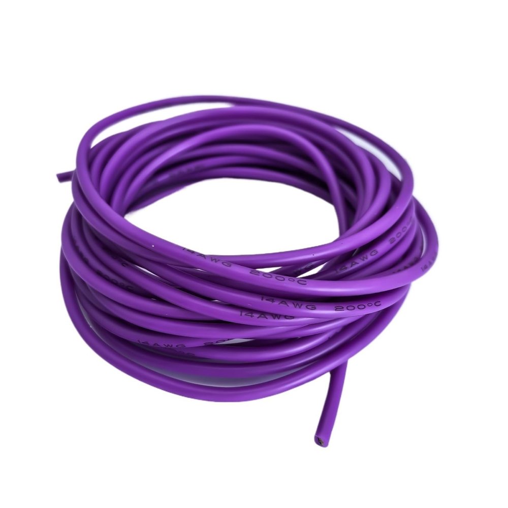 14/16/18/20/22/24/26/28/30 AWG Silicone Electric Wire 3 meter/10ft- Soft, Flexible Tin-Copper Wire High Temperature Resistant(Purple,3M_18 AWG)