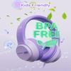 awatrue Kids Headphones, 74/85/94dB Volume Limiter, Foldable Wired Over Ear Headphones for Travel, 3.5mm Jack, Toddler Headphones for School, Chromebook, iPad, Tablet, Purple view 4