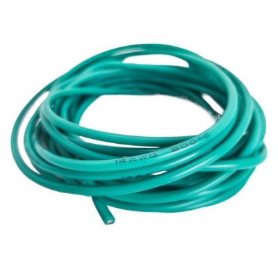 14/16/18/20/22/24/26/28/30 AWG Silicone Electric Wire 3 meter/10ft- Soft, Flexible Tin-Copper Wire High Temperature Resistant(Green,3M_30 AWG)