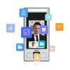 4.3-inch IPS Full-View High-Definition Screen Simple Fingerprint Dynamic Face Access Control Time and Attendance Machine ABS for Small Business view 4