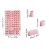 Long Nail Typing Keycap Enhancer Stickers, Computer Key Caps, Self-Adhesive Raised Silicone Key Caps with Letters. (Pink) view 4