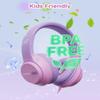 awatrue Kids Headphones, 74/85/94dB Volume Limiter, Foldable Wired Over Ear Headphones for Travel, 3.5mm Jack, Toddler Headphones for School, Chromebook, iPad, Tablet, Purple Pink view 4
