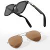 AIRMARS 2 in 1 Smart Glasses for Women and Mens, Black Lenses + Tan Lenses Combo, Bluetooth Glasses with Open Ear Speaker, Voice Assistant Compatible for iPhone Android view 1