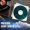 TNP 100 Vinyl Inner Sleeves Album Cover - Thick 3-Ply Vinyl Record Inner Sleeves 12 Inch for LP Storage Collection - Protective, Acid Free, Anti Static Record Sleeve Clear Cover with Rice Paper Inside view 2