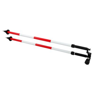 Thomletha Aluminum Tripod Bipod Surveying Thumb Release Red and White Color GPS Alloy Two-Legged Support