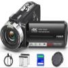 Camcorder Video Camera 4K Ultra HD 80MP Vlogging Camera for YouTube 18X Digital Zoom 3.0" 270 Rotation IPS Screen IR Night Vision Camcorder Recorder with 32GB SD Card, Lens Cap and 2 Batteries view 1