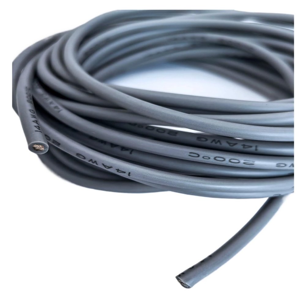 14/16/18/20/22/24/26/28/30 AWG Silicone Electric Wire 10 meter/33ft- Soft, Flexible Tin-Copper Wire High Temperature Resistant(Gray,10M_28 AWG)