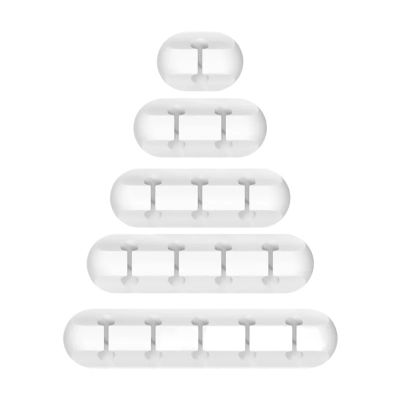 Cord Holder 10pcs Silicone USB Cable Organizer USB Charging Cable Winder Desktop Tidy Management Clips Cable Holde for Cords(2Set White)