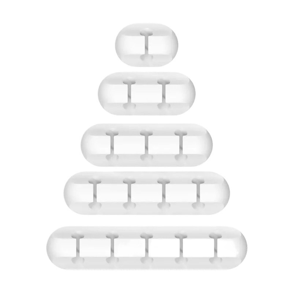 Cord Holder 10pcs Silicone USB Cable Organizer USB Charging Cable Winder Desktop Tidy Management Clips Cable Holde for Cords(2Set White)