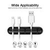 Cord Holder 10pcs Silicone USB Cable Organizer USB Charging Cable Winder Desktop Tidy Management Clips Cable Holde for Cords(2Set White) view 4