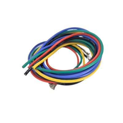 5 Colors 16-18-20-22-24-26-28-30 Gauge Silicone Wire Red Black Yellow Blue Green Stranded Tinned Copper Hookup Wire Kit(3M PER Color_28 AWG)