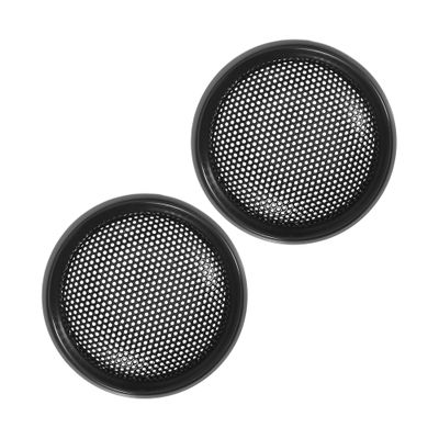 Edinstry 1 Inch Speaker Grill Cover Kit, Mini Mesh Horn Guard for Car Audio DIY with Plastic and Iron Construction, Dustproof Black Grille Protector 2Pack