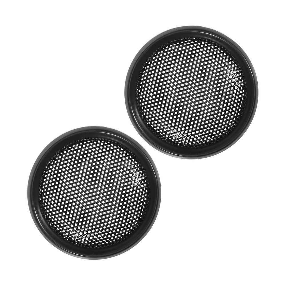 Edinstry 1 Inch Speaker Grill Cover Kit, Mini Mesh Horn Guard for Car Audio DIY with Plastic and Iron Construction, Dustproof Black Grille Protector 2Pack
