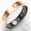 Velytycheon Smart Ring for Women & Men, Ultra-Thin Fitness & Wellness Tracker with Heart Rate,Sleep Monitor, Step Counter,IP68 Waterproof, No Subscription (Gold, 9) view 1