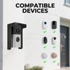 Video Doorbell Camera Mount with Sunshade, Black, Metal, Wall Mount, Weather-Resistant, Universal Compatibility, Rainproof, for Home Security, 6 x 3.5 x 2.5 Inches view 2