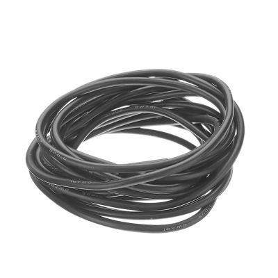 10Meters/Lot Red Black Heat-Resistant Soft Electrical Silicone Wire Cable 8 10 12 14 16 18 20 22 24 26 28 30 AWG(10M Black,16AWG)