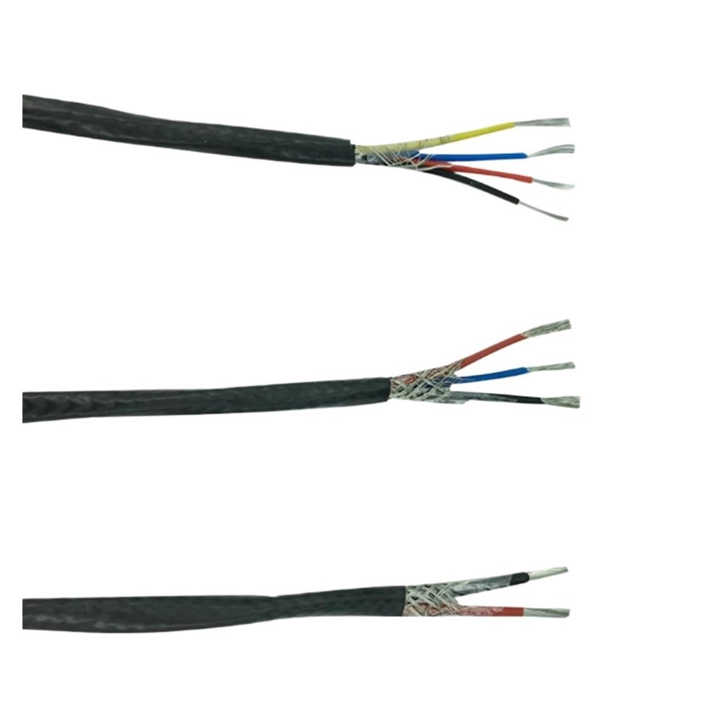 2/3/4 Core High-Temperature FEP Shielded Signal Cable Multi-Core Shielded Wire with AFPF Fluoroplastic Insulation(4 Core 1 Meter,0.50 Square)