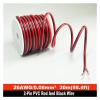 2-pin tinned Copper Wire 16awg-30awg 2468 80C 300V Red and Black Flexible Extension Cord with Spool for LED Strip Lighting(26AWG) view 2