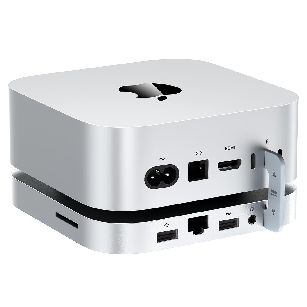 BEELINK EX Mate Mini-B 80Gbps Mac mini M4 Dock & Stand, Up to 8TB NVMe SSD Expansion, PD3.0 Port, SD4.0 Card Reader, 2.5G LAN, 2*USB-A 5Gbps for Laptops/Desktop PC/Mini PC