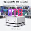 BEELINK EX Mate Mini-B 80Gbps Mac mini M4 Dock & Stand, Up to 8TB NVMe SSD Expansion, PD3.0 Port, SD4.0 Card Reader, 2.5G LAN, 2*USB-A 5Gbps for Laptops/Desktop PC/Mini PC view 3