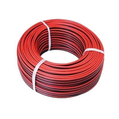 2 Pins Super Soft Black Red Silicone Cable for Automotive LED Lights High Temperature Copper Wire 28 26 24 22 20 18 16 14 12awg(1M_24 AWG Super Soft)