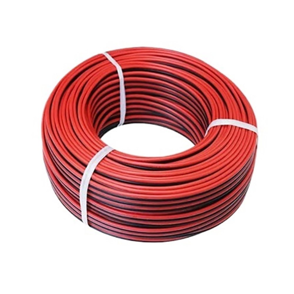 2 Pins Super Soft Black Red Silicone Cable for Automotive LED Lights High Temperature Copper Wire 28 26 24 22 20 18 16 14 12awg(1M_24 AWG Super Soft)