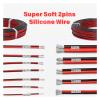 2 Pins Super Soft Black Red Silicone Cable for Automotive LED Lights High Temperature Copper Wire 28 26 24 22 20 18 16 14 12awg(1M_24 AWG Super Soft) view 4