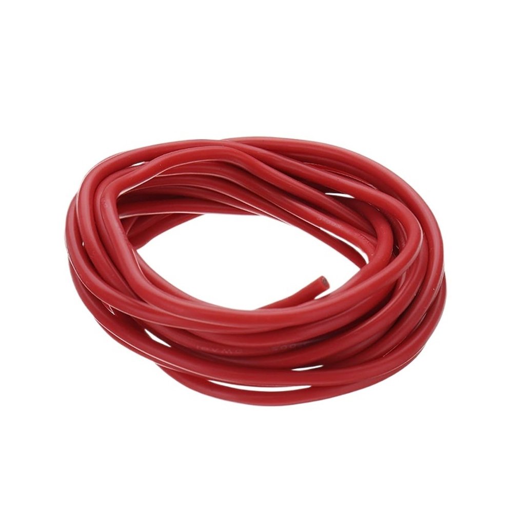 10Meters/Lot Red Black Heat-Resistant Soft Electrical Silicone Wire Cable 8 10 12 14 16 18 20 22 24 26 28 30 AWG(10M Red,20AWG)
