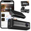 4K Dual Dash Cam Front and Rear, STARVIS 2 Sensor,5G WiFi - up to 20MB/s Fastest Download,Bulit-in GPS Dash Camera for Cars & Night Vision,170 Wide Angle,G-Sensor,24H Parking Mode,with 64GB Card view 1