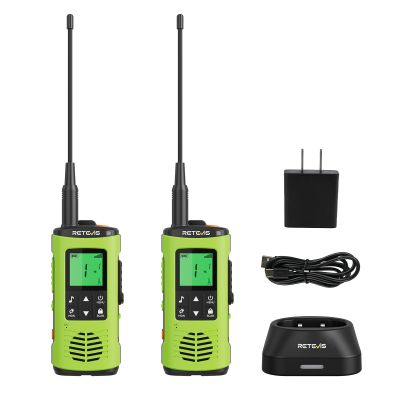 Retevis EZTalk 4S IP68 Waterproof Walkie Talkies, GMRS Long Range Emergency, 2000mAH Rechargeable Two Way Radio, Weather Alerts, Heavy Duty Two Way Radio with Type-C Charge Dock