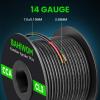 BAHIWOM Outdoor Speaker Wire 14 AWG (30 Feet/9.16 Meters) CCA Speaker Cable CL3 Rated for Patio, Garden, Backyard, Landscape Audio, Direct Burial in Ground/in-Wall Black 2 Conductors view 4