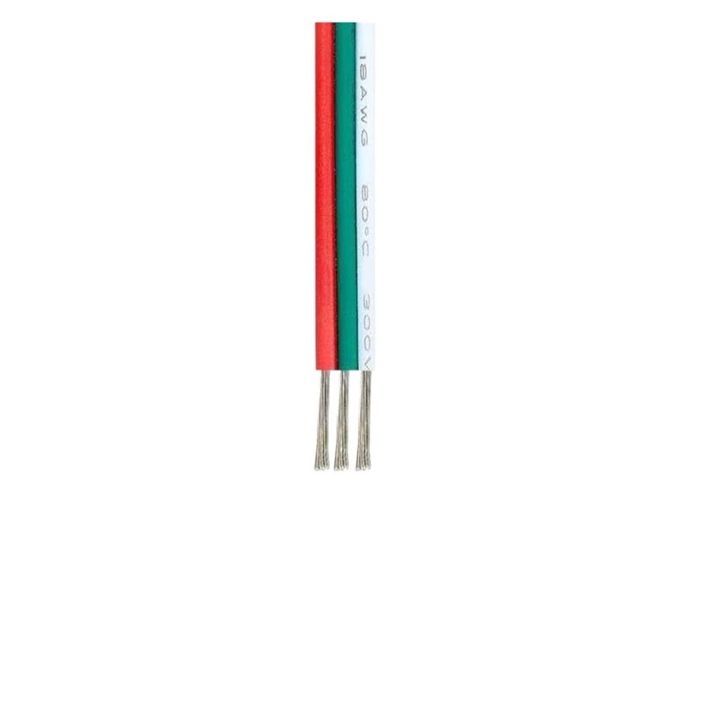 2/3/4/5 Pin PVC Cable 18AWG 20AWG 22AWG Cable 1-50m(3.2ft-163ft) RGB LED Strip Extension Cable for LED Strip 12/24V DC Lighting(3 Pins,10M 32.8FT_22 AWG)