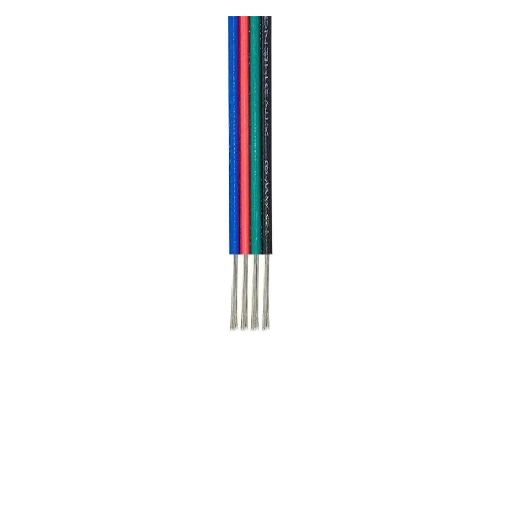 2/3/4/5 Pin PVC Cable 18AWG 20AWG 22AWG Cable 1-50m(3.2ft-163ft) RGB LED Strip Extension Cable for LED Strip 12/24V DC Lighting(4 Pins,5M 16.4FT_20 AWG)