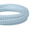 Hegebeck Expandable Braided Cable Sleeving 32.8ft Length - 0.47inch Width, PET Flexible Mesh Protective Sleeves for Tube,Wires,USB Cable,Audio Power Cord,Pets Cats Dogs Chew,White-Silver 1pc view 2