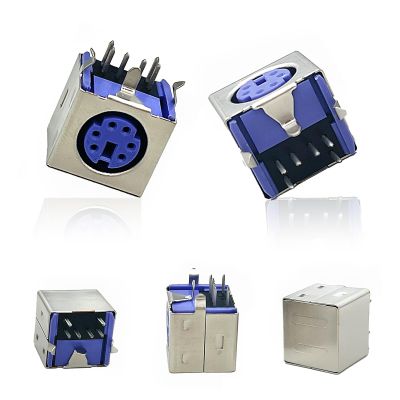 10pcs 2106-5M-06P-G Copper Housing, Green, 24hr Salt Spray; RCA Jack, PS2, 5-Side Copper Plating, 6-Pin. Great for Retro Gaming (PS2-CRT), Industrial (PS2+RCA), Outdoor/Vehicle (24hr Salt Spray)