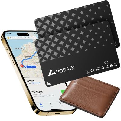 [Apple MFi Certified] 2025 Smart Tracker Card for Wallet, Works with Apple Find My App, Bluetooth Item Locator & Key Finder for Luggage, Bags, 2Pack(iOS Only)