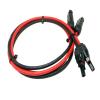 1-10M Solar Panel Extension Cable 16 10 6 4 2.5 1.5 mm 6/8/10/12/14/15/16AWG Black and Red with Solar PV Wire Connector(Red Single Root,6M_12 AWG-4MM2) view 2