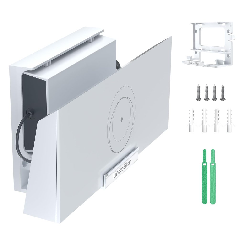 Star-Link Gen 3 Router Mount, All-in-One Star Link Standard V3 Router Wall Mounting for Starlink V3 Mesh Router & Gen3 Power Supply, Space-Saving Bracket Mount Kit- LM-3C