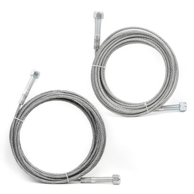ASTROSYNC Equalizer Cables Fit for Rotary Lift Models SPOA9-100 SPOA9-200 SPOA9-300 SPOA9-400, 30' 2-3/4" Length 1/4 Diameter Set of 2 Galvanized Steel Cables Replace BH-7500-41 N33